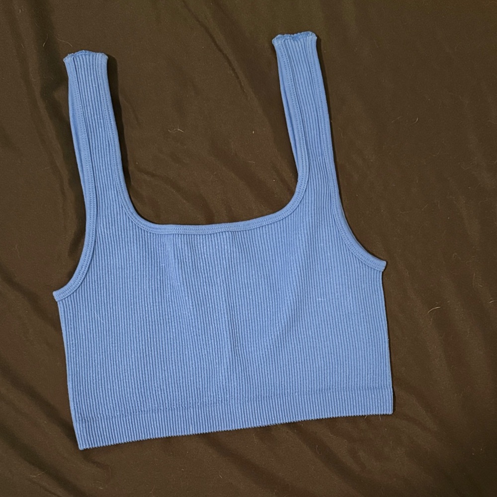 COTTON:ON Blue Ribbed Women's Crop Top